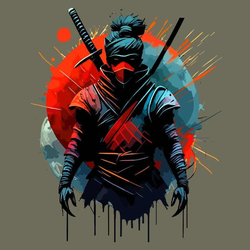 Kriegerischer Ninja Samurai Japan