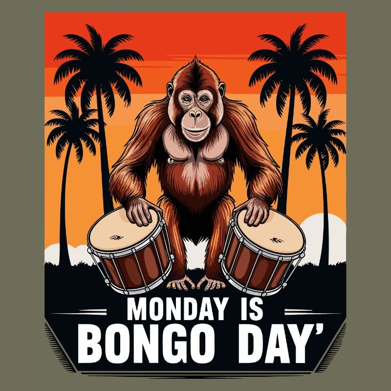 Monkey Bongo Drummer