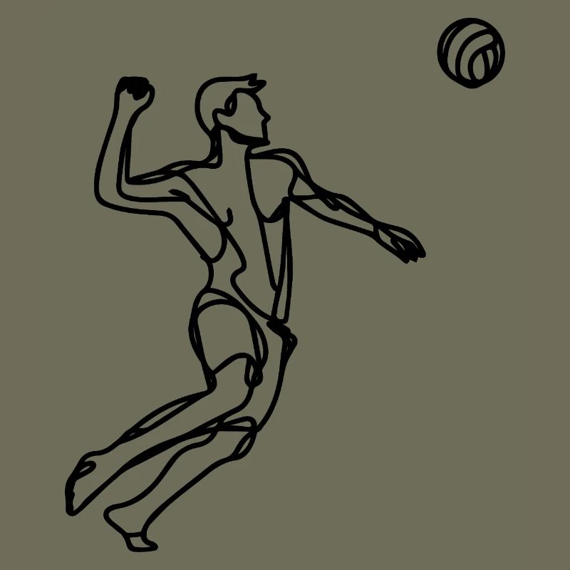 Beach volleyball player Drawing