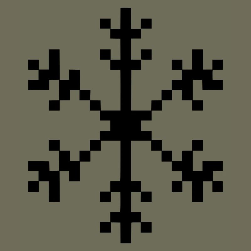 Flocon de neige pixel art