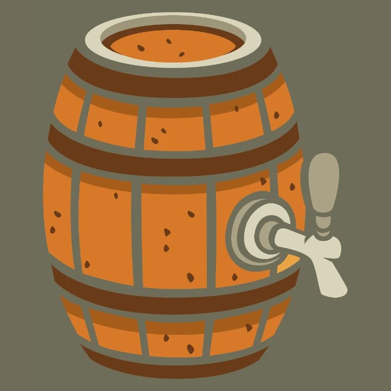 Rustikales Bierfass Cartoon