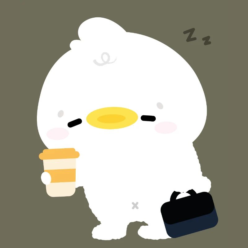 Kawaii Duck Coffee Moment