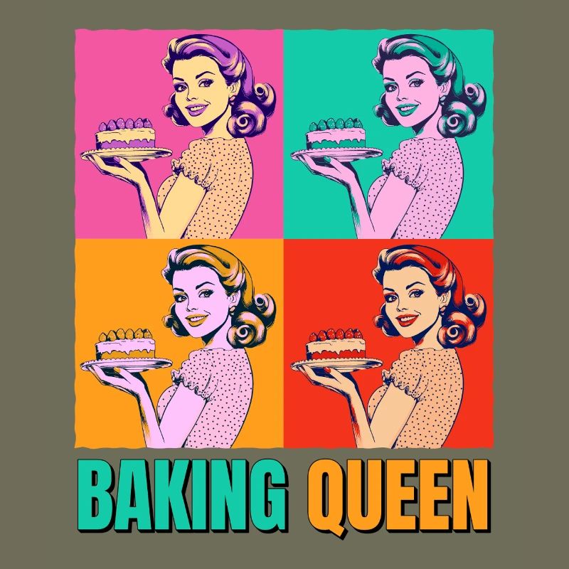 Baking Cake Baking Queen Baking Fairy Baker Pop Art