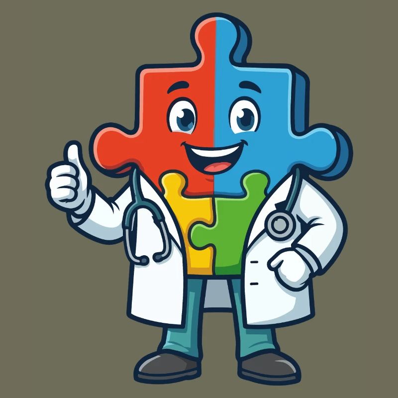 Puzzle Pals Doktormaskottchen