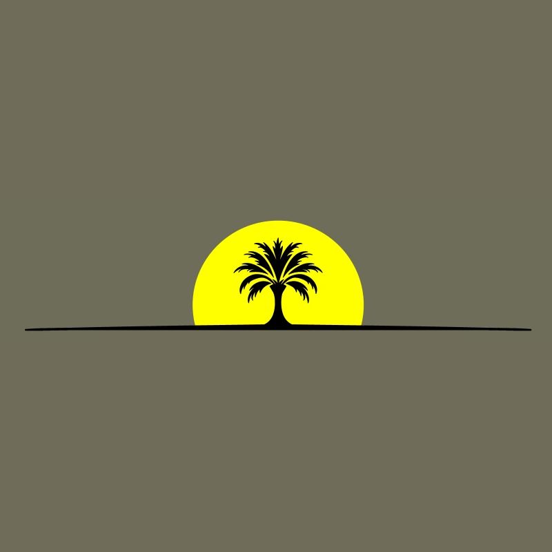 Palm Tree Sun Line