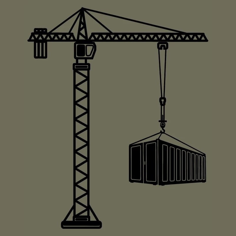 Baukran mit Seecontainer