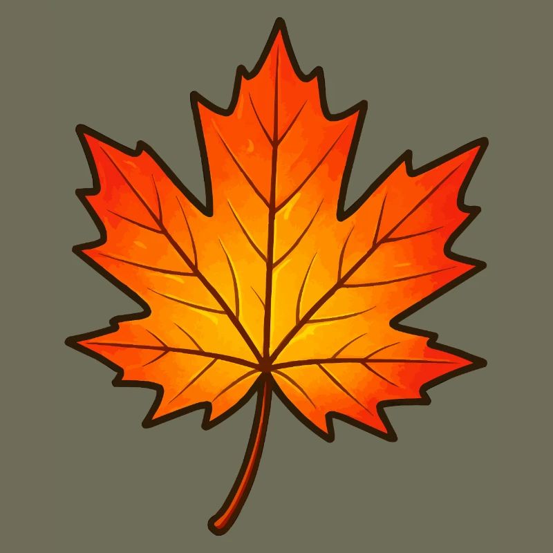 Autumnal maple leaf print