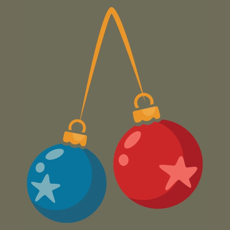 Bunte Weihnachtskugeln Deko Design