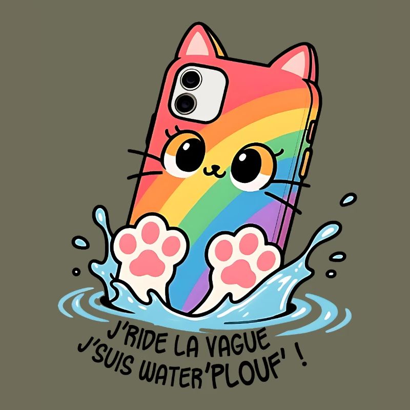 Waterplouf Katze Handy!