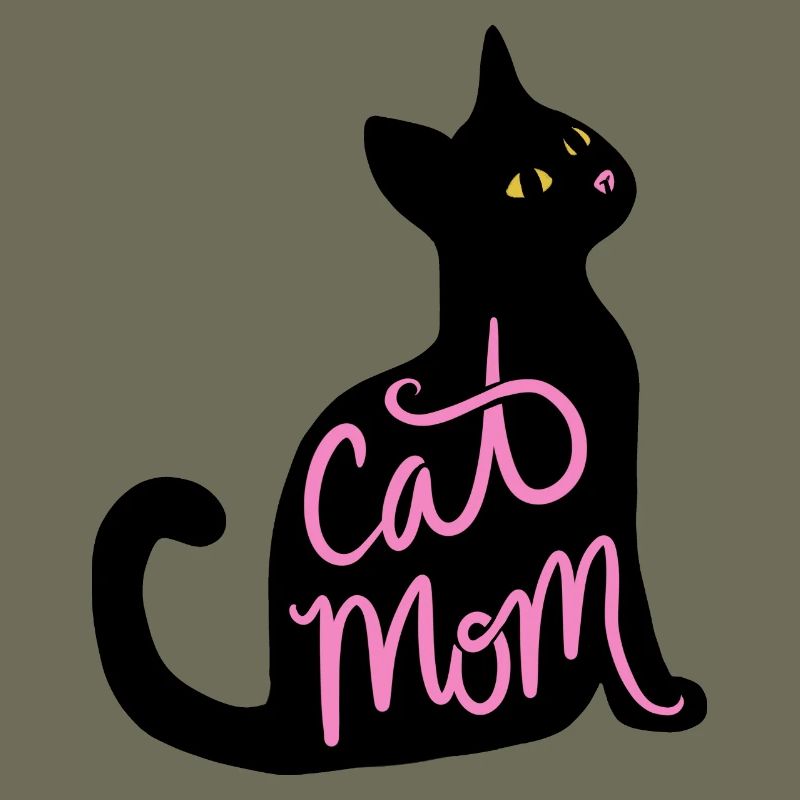 Cat Mom Neon Script