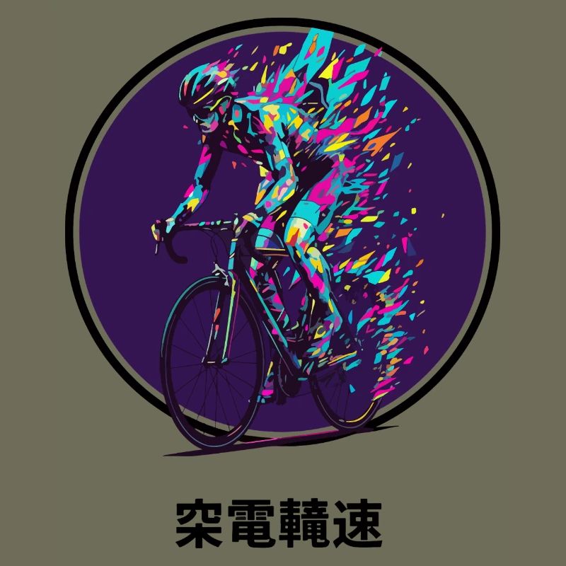 Vibrant Cyclist Burst