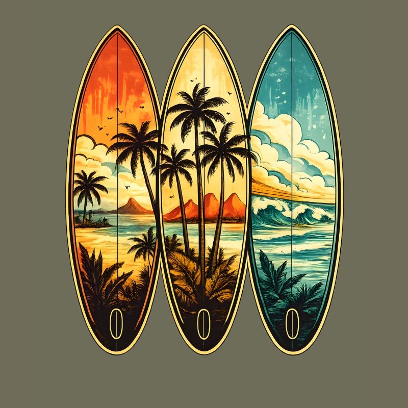 Tropical Surf Triptych