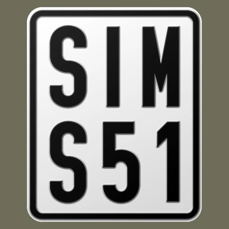 Plaque d’immatriculation du Simson S51 Mobylette