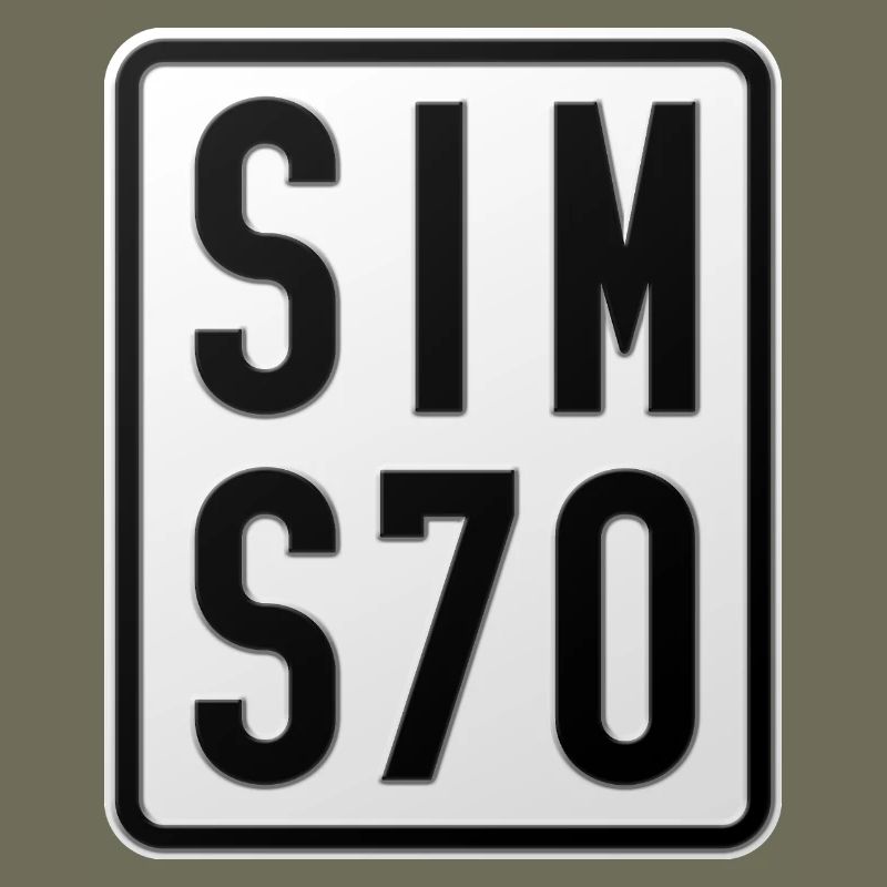 Plaque d’immatriculation du cyclomoteur Simson S70