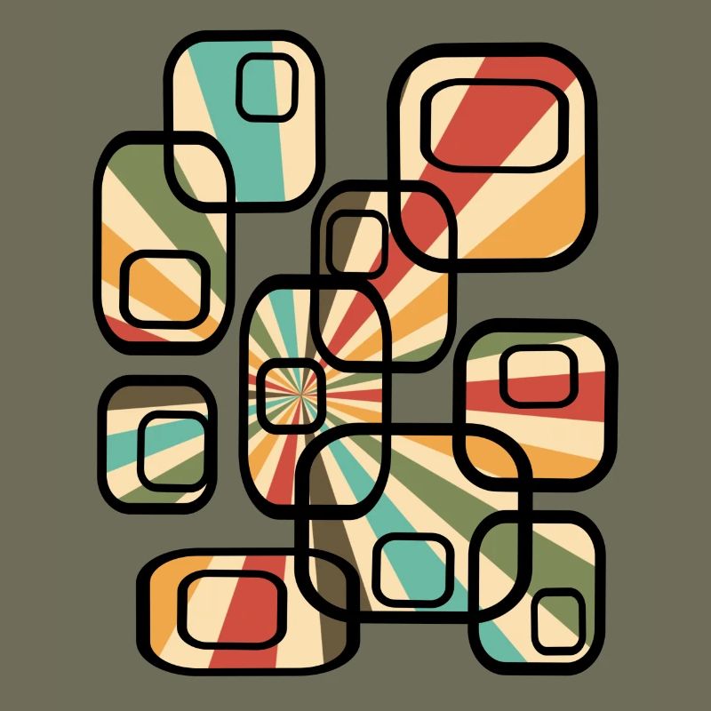 70s wallpaper pattern cuboid retro pattern