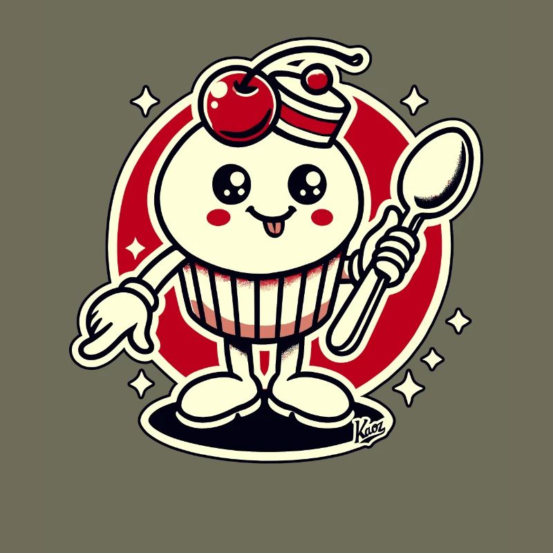 Cupcake-Kirsch-Löffel-Typ
