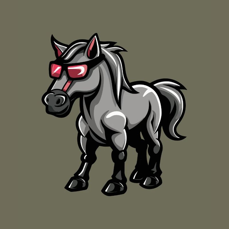Pferd Comic Cool