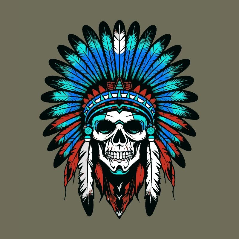 Apache Indianer Häuptling Totenkopf
