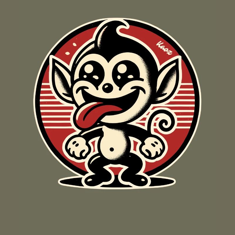 Cheerful little rascal monkey