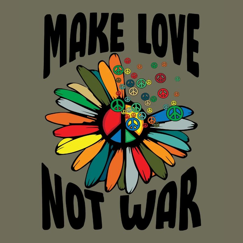 Make Love Not War Flowerpower Hippie