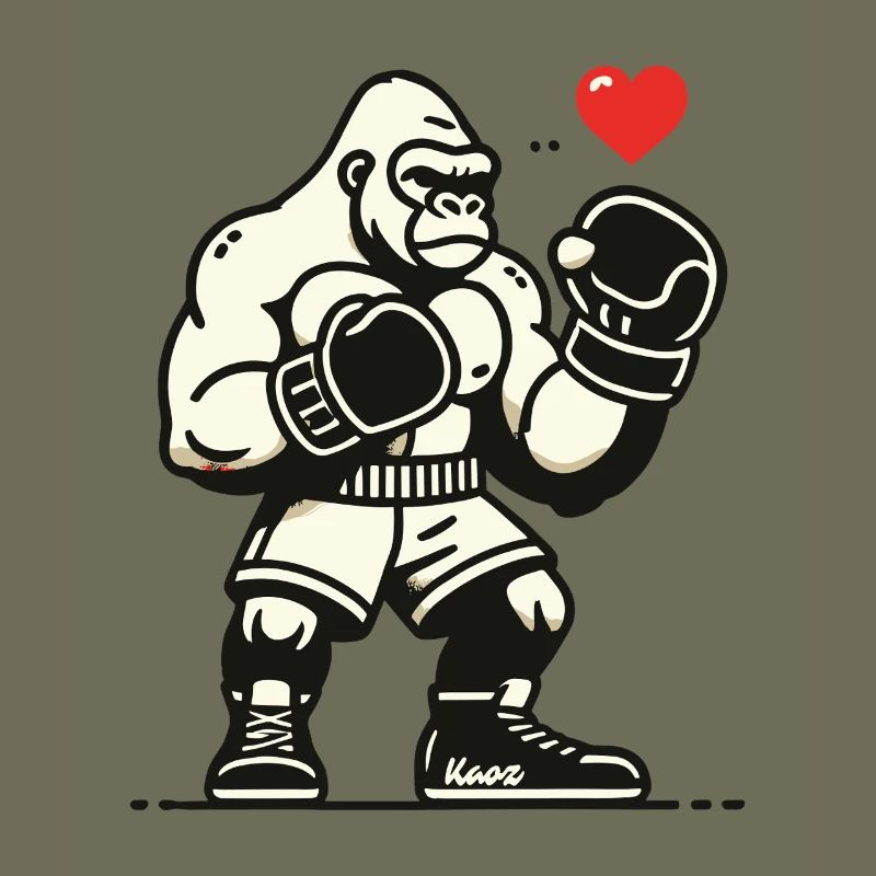 Boxer-Gorilla mit Herz
