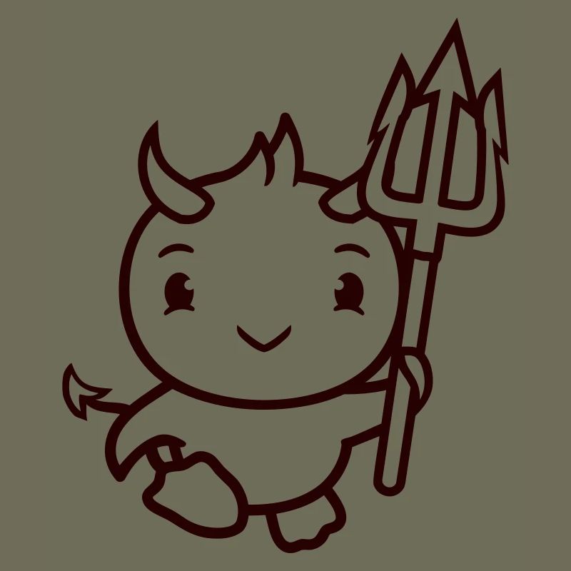 bird devil horns satan trident hell evil cool