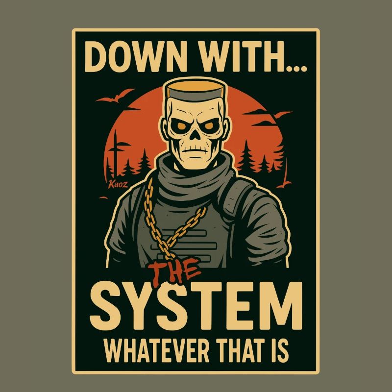 Skeleton vs. the System – Dark & Ironic
