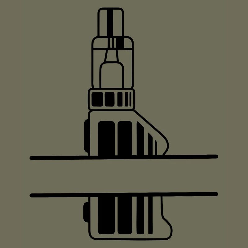 Vape silhouette with text box