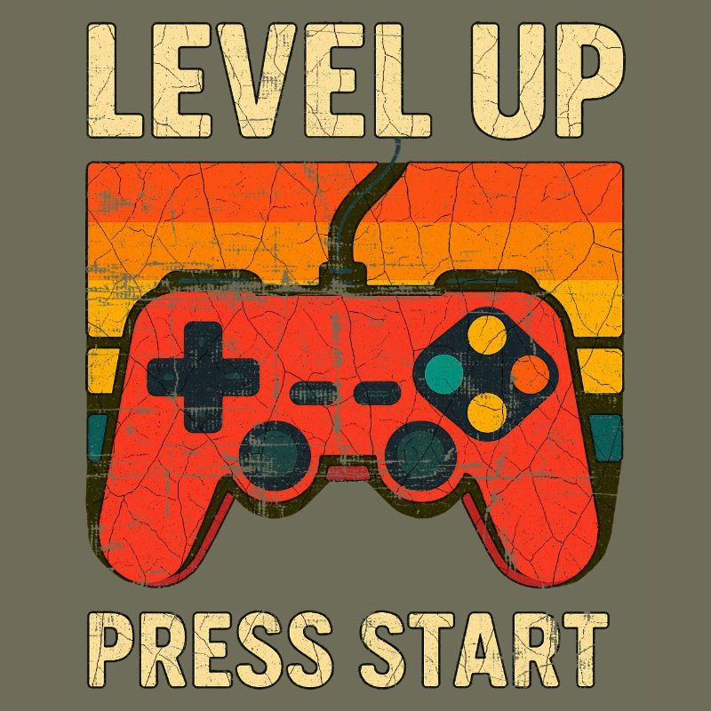 Level Up Retro-Controller-Kunst