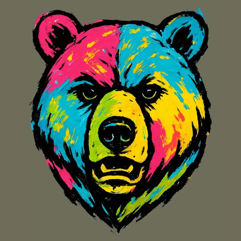 Bear Badly Licked Pop Art