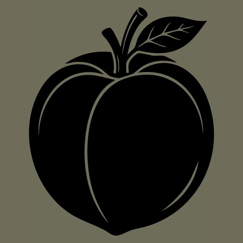 Silhouette du Fruit de la Pêche