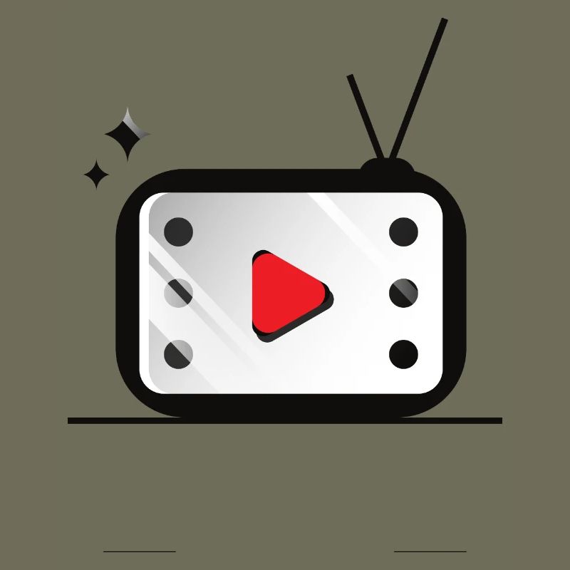 Retro TV Play Button Muster
