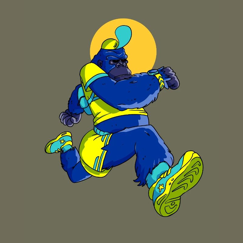 Blauer Gorillaläufer