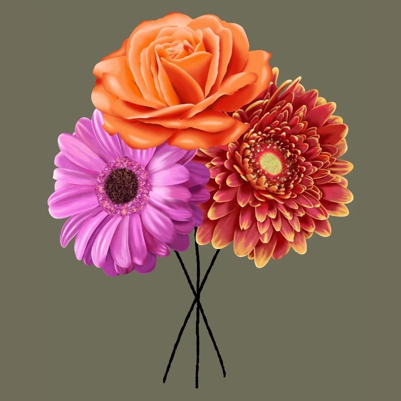 Blüten Trio Farbmelodie