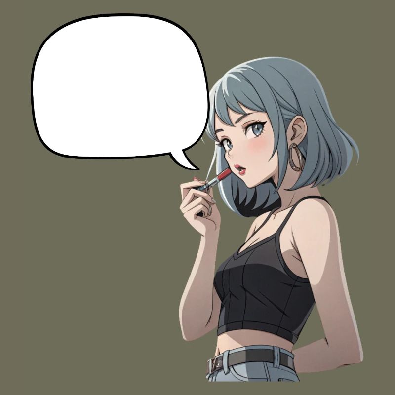 Speech Bubbles Noir Heroine CropTop