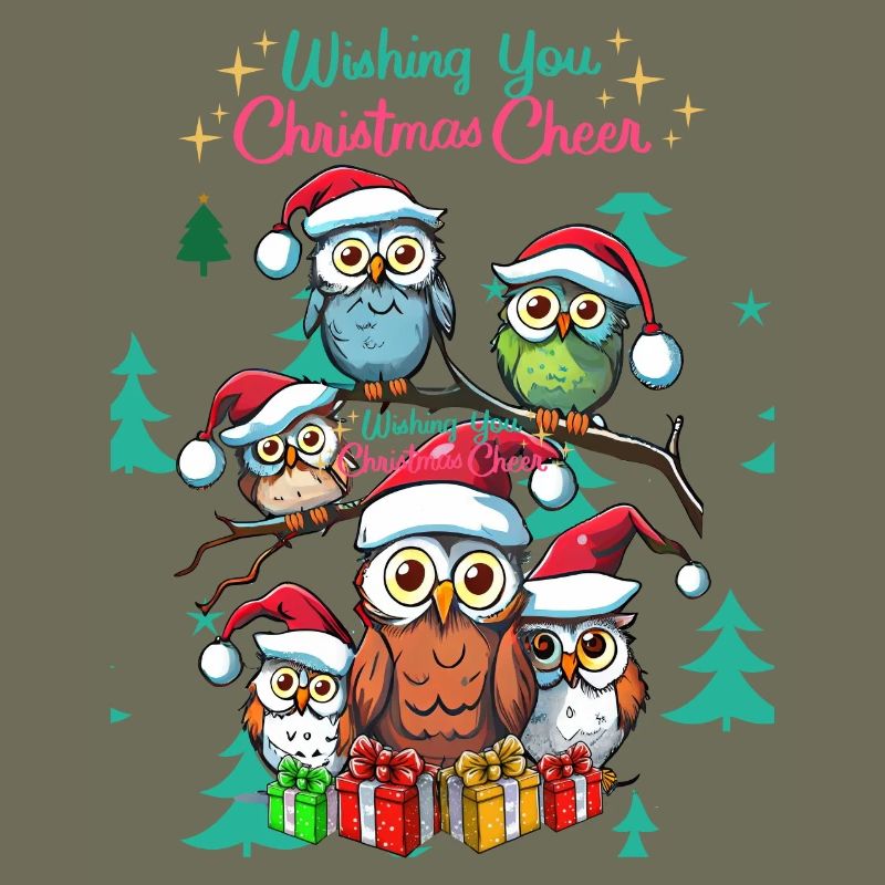 Festliche Eule Weihnachtsstimmung Design