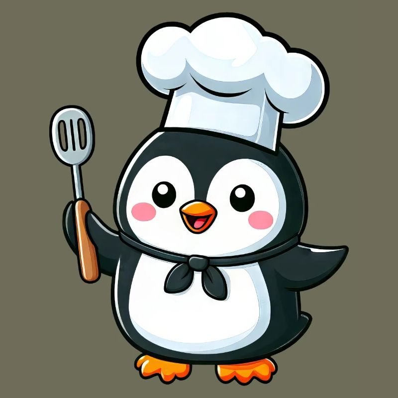 Mignon pingouin Chef bande dessinée conception de bande dessinée