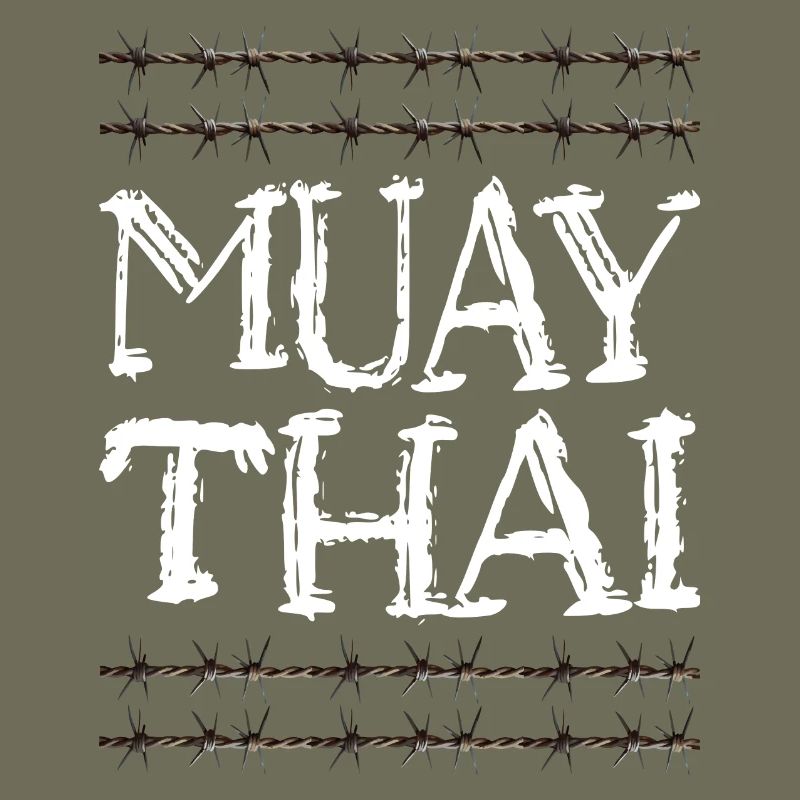 Muay Thai Design - cooles Design mit Stacheldraht.