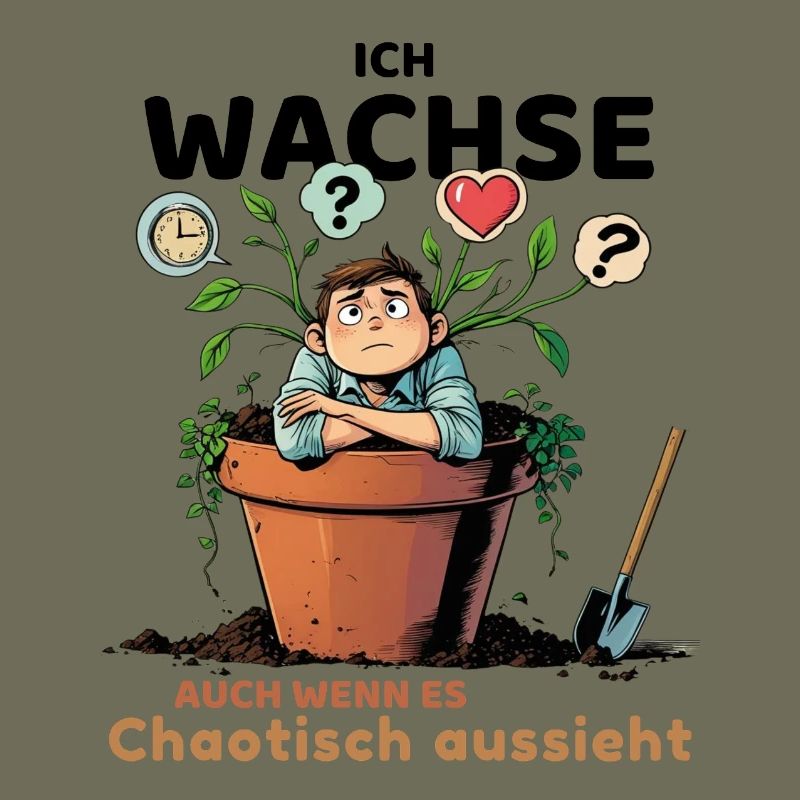 Plante réfléchie avec des bulles de pensée