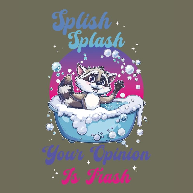 Waschbär Splish Splash