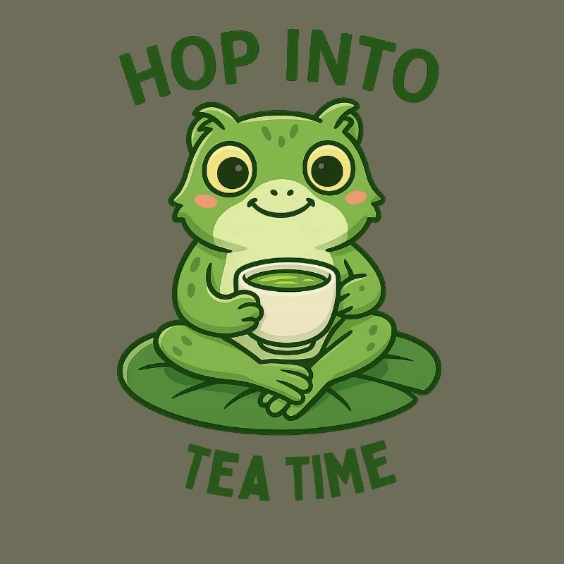 Frosch Teezeit Matcha Illustration Design 