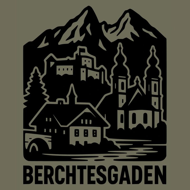 berchtesgaden silhouette wahrzeichen