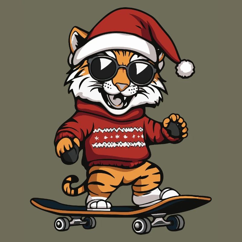 Tiger Christmas Funny