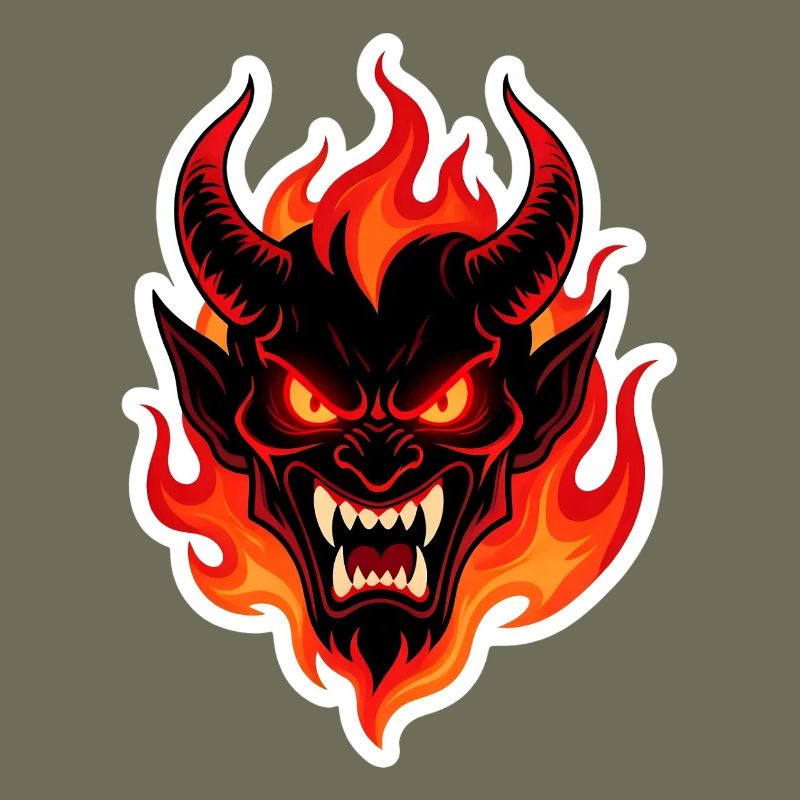 Fiery Demon Head