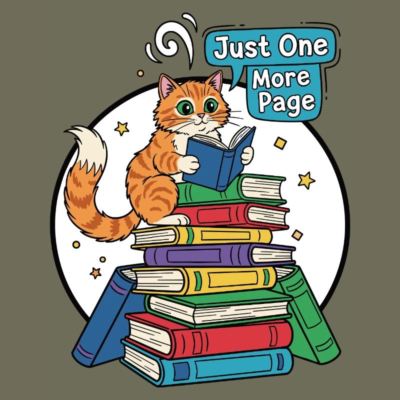 Cat reader: Just one more page