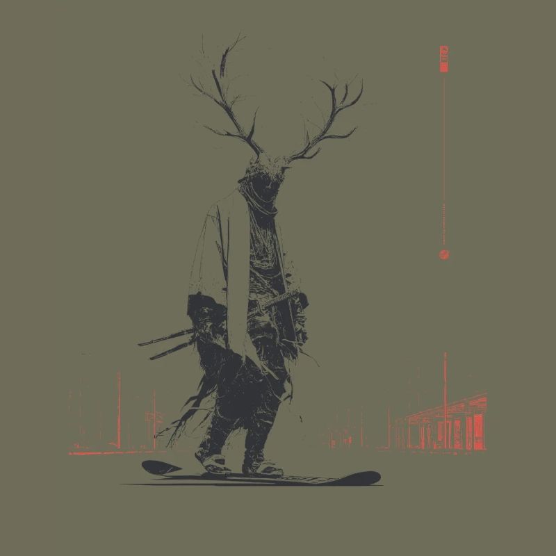 Waldgeist mit Geweihbaum