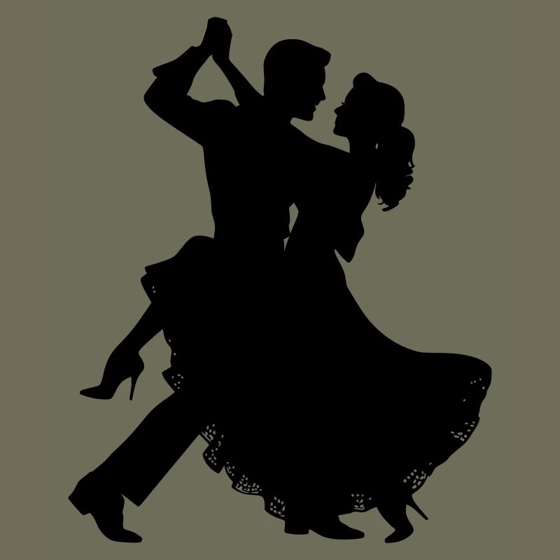Dancing Couple Silhouette | Elegant dance motif
