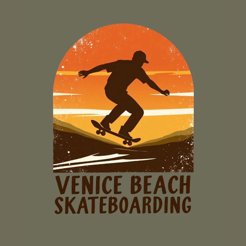 Venice Beach Sunset Skateboard