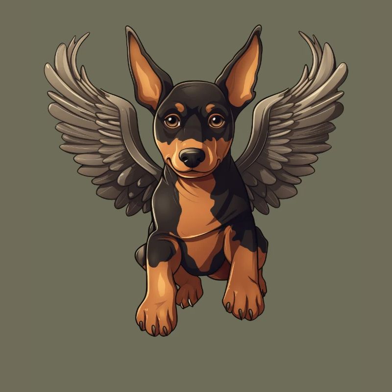 Dobermann Engel Welpe Design