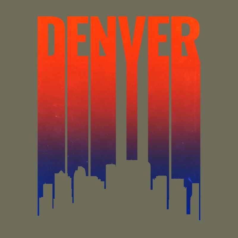 Gradient du coucher de soleil de la Skyline de Denver